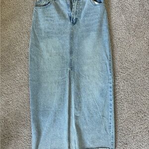 Light Blue Denim Skirt